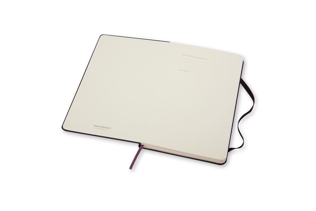 LIBRETA MOLESKINE 0011501 QP060 CLASICA TAPA DURA NEGRA LARGE 13X21 CM.RAYAS