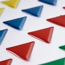 GOMETS APLI 12264 20x20x20MM TRIANG. 3D COLORES SURT. 28 UN
