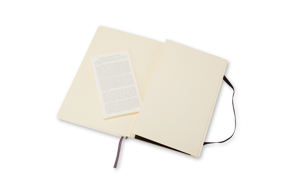 LIBRETA MOLESKINE 0012503 QP618 CLASICA TAPA BLANDA NEGRA LARGE 13X21 CM.LISA