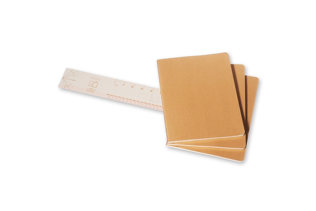 LIBRETAS MOLESKINE 0014206 QP423 CAHIER MARRÓN KRAFT XL 19X24 CM,.LISAS (SET DE3) 