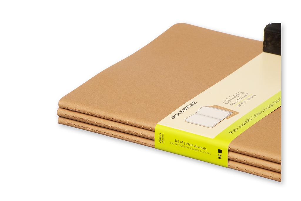 LIBRETAS MOLESKINE 0014206 QP423 CAHIER MARRÓN KRAFT XL 19X24 CM,.LISAS (SET DE3) 