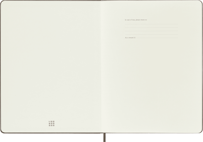LIBRETA MOLESKINE 0012333 QP623P14 CLÁSICA TAPA BLANDA MARRÓN TIERRA XL 19X24 CM,.LISA