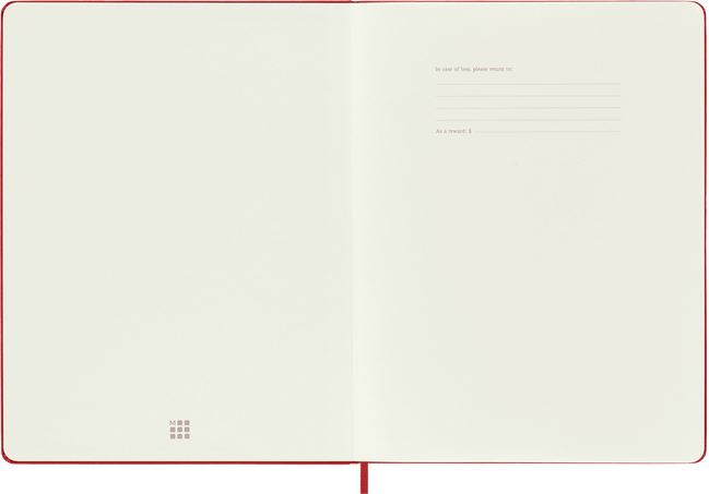 LIBRETA MOLESKINE 0012128 QP623F2 CLASICA TAPA BLANDA ROJO ESCARLATA XL 19X24 CM,.LISA