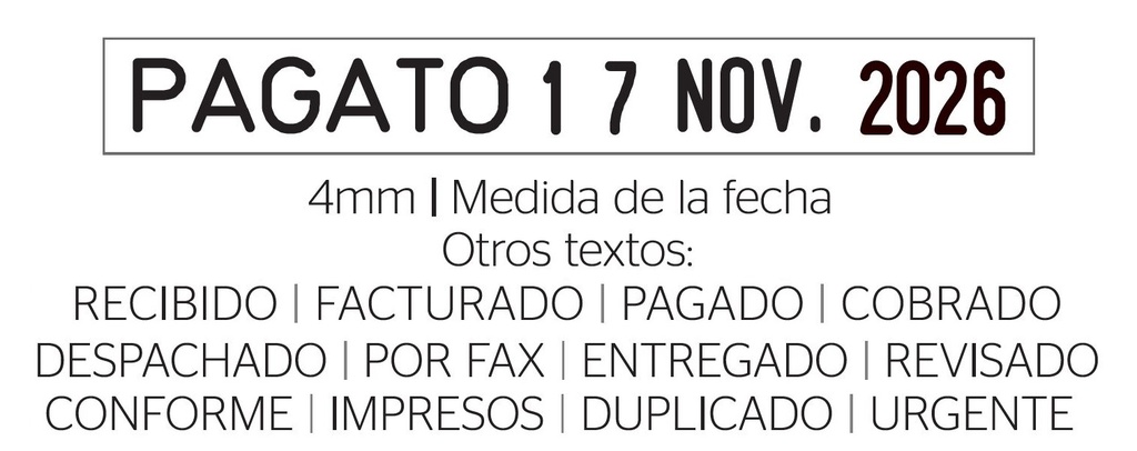 FECHADOR 125117 TRODAT PROFESSIONAL 4MM + FORMULARIOS COMERCIALES