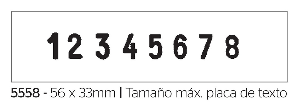 NUMERADOR 125558 TRODAT PROFESIONAL 56X33MM 8 BANDAS
