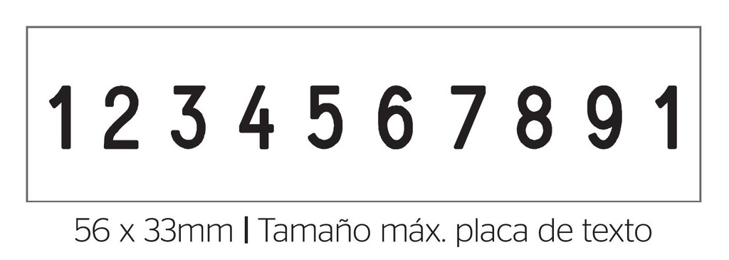 NUMERADOR 1255510 TRODAT PROFESIONAL 56X33MM 10 BANDAS