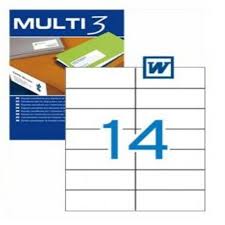 ETIQUETAS MULTI 3 04710 105X42.4 MM. 100