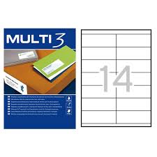 ETIQUETAS MULTI 3 04709 105X40 MM. 100 F