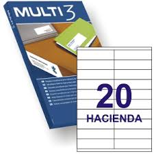 ETIQUETAS MULTI 3 10502 105X29 MM. 100 F