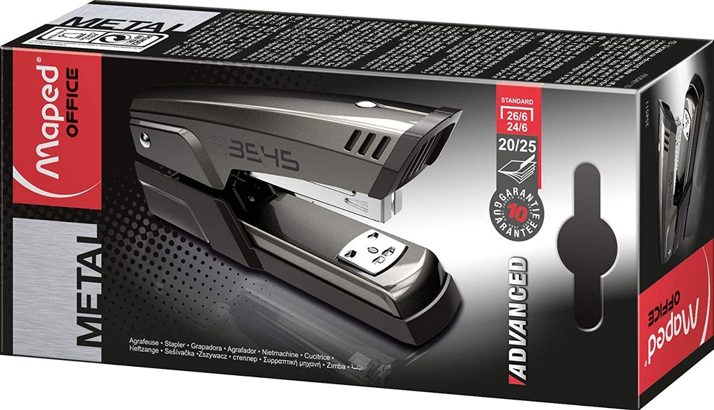 GRAPADORA MAPED 354511  HALF STRIP ADVANCED METAL 24/6 26/6  METAL TOPO