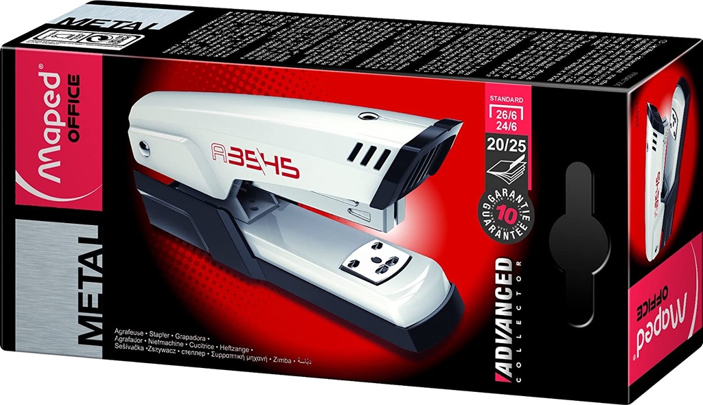 GRAPADORA MAPED 354513 HALF STRIP ADVANCED METAL 24/6 26/6  color metal BLANCO