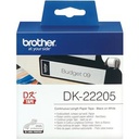 ETIQUETAS BROTHER DK22205 CONTINUA PAPEL BLANCO 62 MM ROLLO 30,48 M