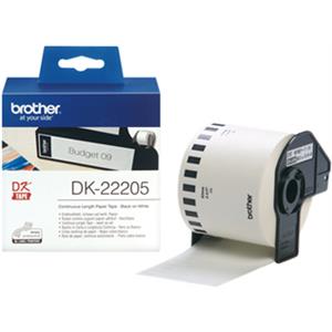 ETIQUETAS BROTHER DK22205 CONTINUA PAPEL BLANCO 62 MM ROLLO 30,48 M