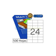 ETIQUETAS MULTI 3 10518 70X37 MM. 500 FU