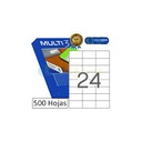 ETIQUETAS MULTI 3 10518 70X37 MM. 500 FU