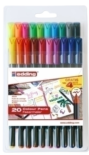 ROTULADOR EDDING e1200/20 S FIBRA 1200 ESTUCHE de 20