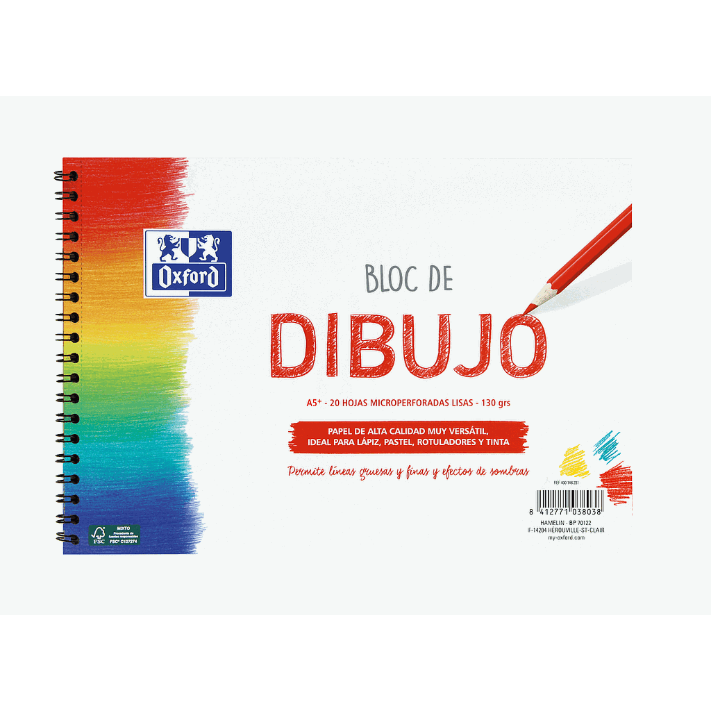 BLOC DE DIBUJO  A5+ 20H LISO  130G