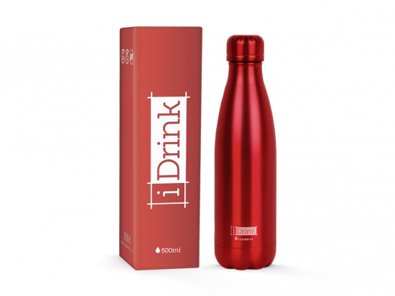 BOTELLA TOTAL ID0022 TERMICA 500ML ROSSO METALLIZZATO