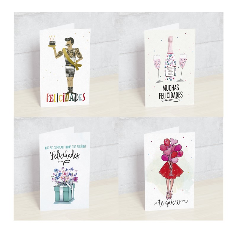 POSTALES HAPPY MOTS PK-PT-FEL FELICITACIONES