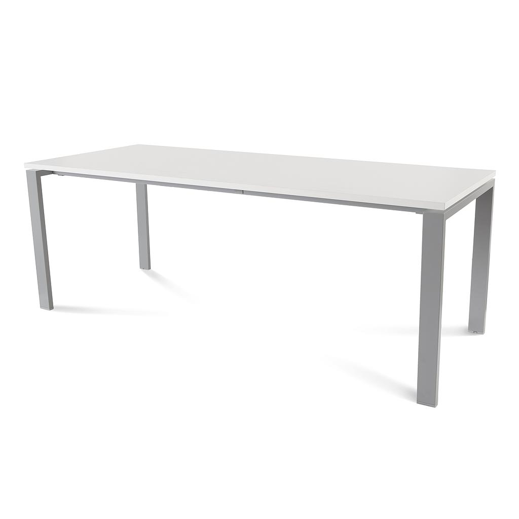 MESA ROCADA 2004MD04 TOTAL 200X80 ALUMINIO/BLANCO