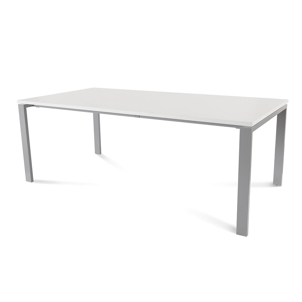 MESA ROCADA 2005MD04 TOTAL 200x100 ALUMINIO/BLANCO