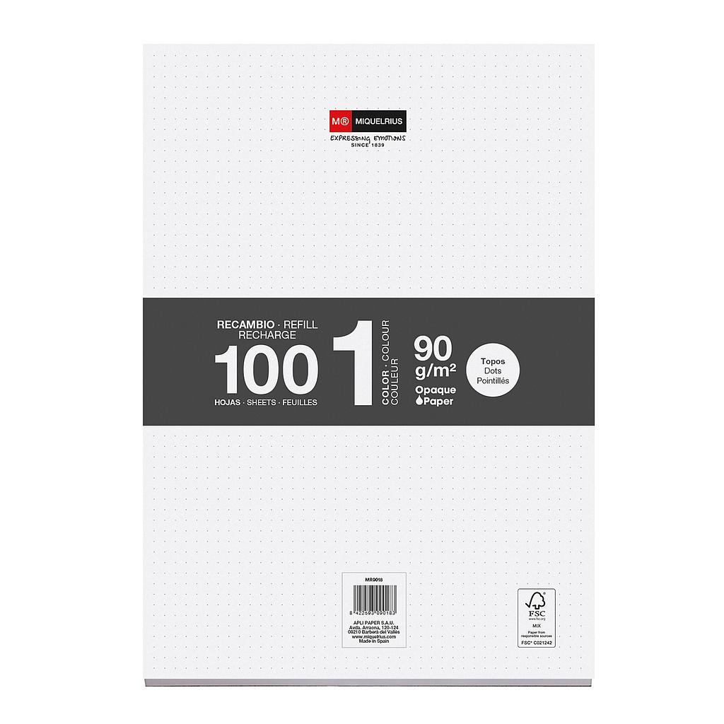 PAQUETE A4 100 PUNTEADAS 90G MR