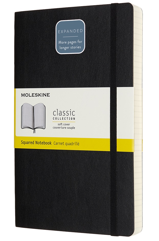 LIBRETA MOLESKINE 0012681 QP617EXP CLASICA MAYOR GROSOR NEGRA L CUADRICULADA TAPA BLANDA