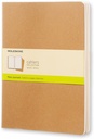 LIBRETAS MOLESKINE 0014206 QP423 CAHIER MARRÓN KRAFT XL 19X24 CM LISAS (SET DE 3) 