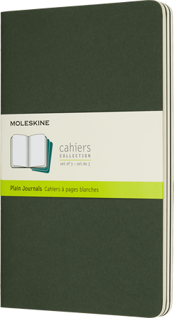 LIBRETAS MOLESKINE 0012153 CH018K15 CAHIER VERDE MIRTILO L LISAS (SET DE 3)
