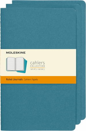 LIBRETAS MOLESKINE 0012720 CH016B44 CAHIER AZUL ELECTRICO  L RAYAS (SET DE 3)