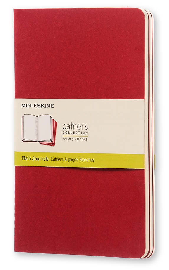 LIBRETAS MOLESKINE 0014109 CH118 CAHIER ROJO ARANDANO L LISAS (SET DE3) 
