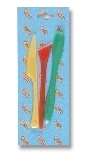 MOLDEADORES JOVI 22101000 BLISTER de 3 ESPATULAS SURTIDAS