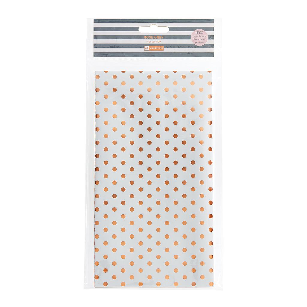 PAPEL REGALO MR17274 TOPOS ROSE GREY