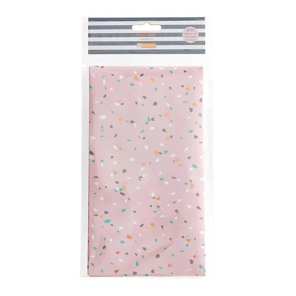 PAPEL REGALO MR17275 TERRAZZO ROSE GREY 