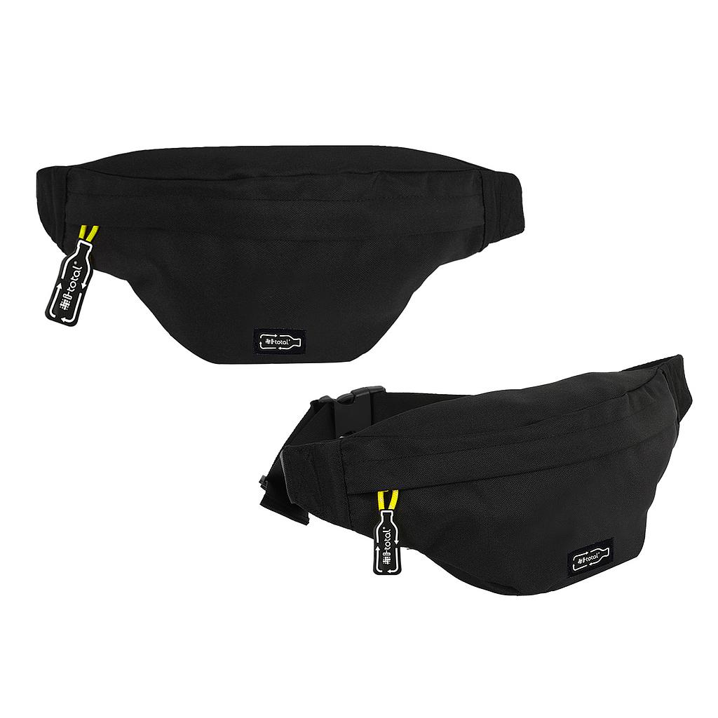 BOLSA RPET XL2114 NEGRA CON DETALLES AMARILLOS