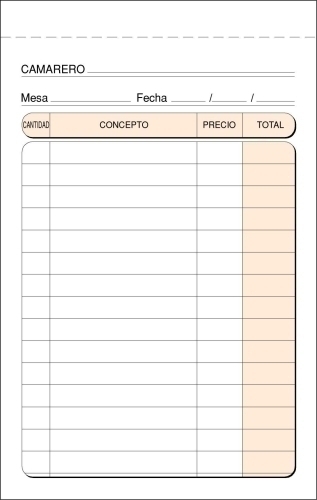 TALONARIO LOAN T-141 CAMAREROS BOLSILLO TRIPL. (94T)