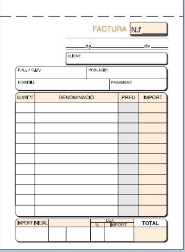 TALONARIO LOAN T-68/C CATALAN FACTURAS 8º NATU DUPLICADO 