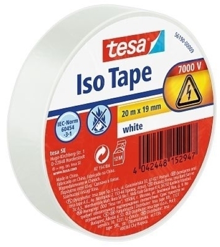 CINTA AISLANTE TESA 56190-00009-22 PVC rollo 20x19 BLANCO
