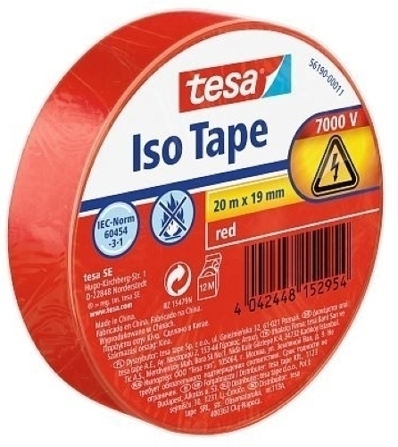 CINTA AISLANTE TESA 56190-00011-22 PVC rollo 20x19 ROJO