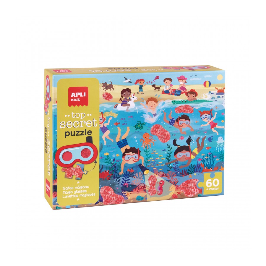 CAJA APLI KIDS 19220 PUZZLE SECRET PLATJA 60U