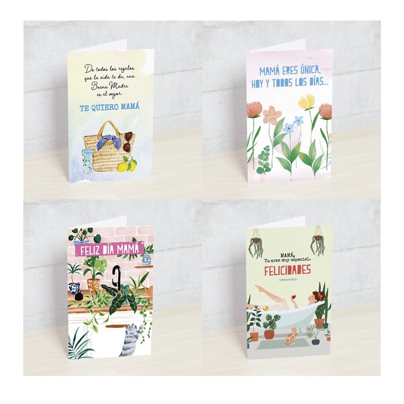 POSTALES HAPPY MOTS PK-PT-MAD-E MADRE VARIADAS