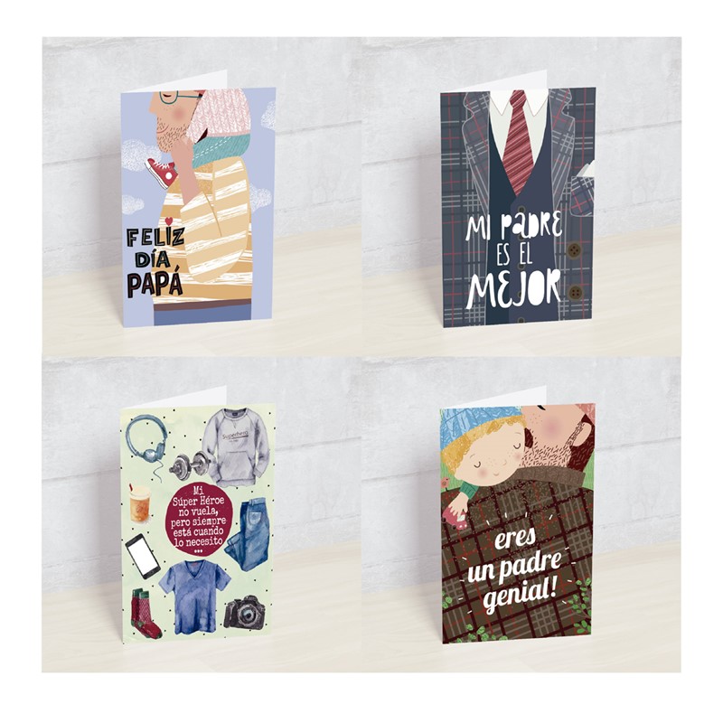 POSTALES HAPPY MOTS PK-PT-PAD-E PADRE VARIADAS