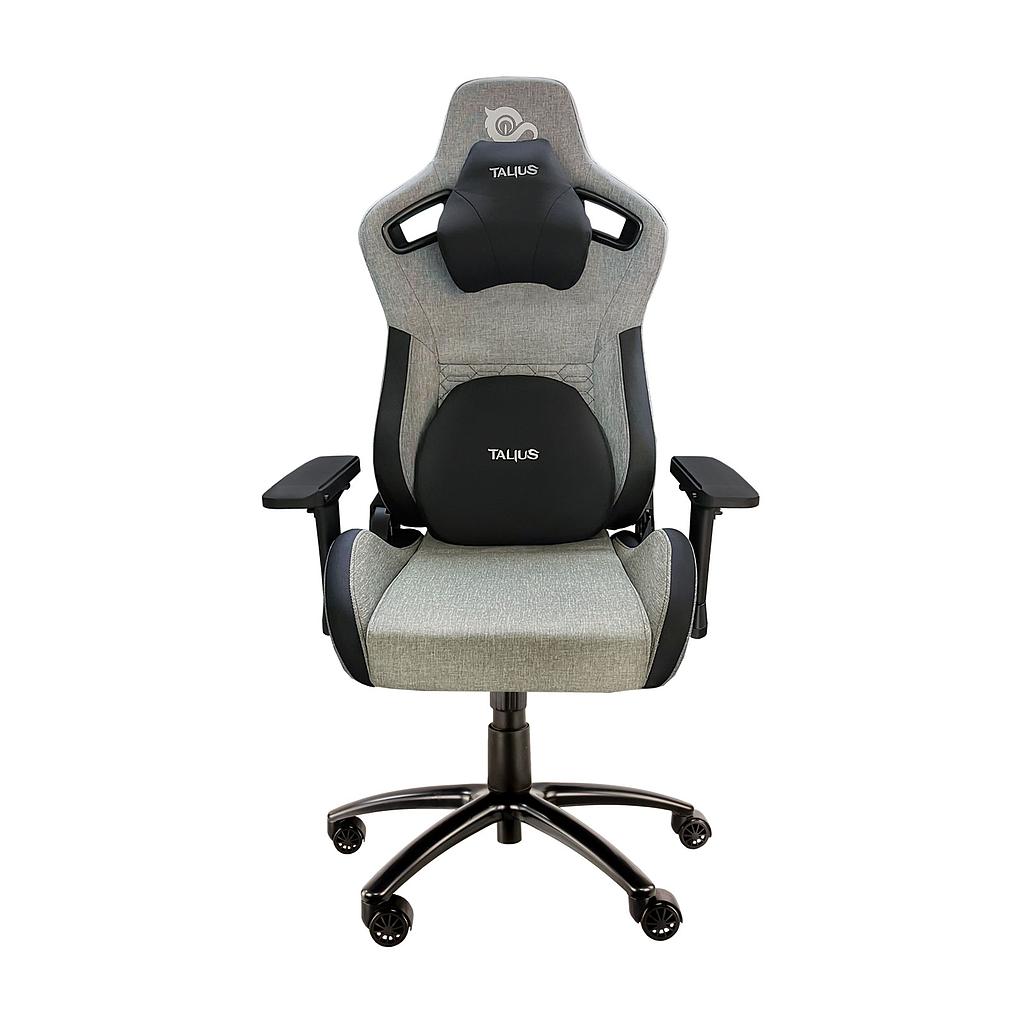 SILLA TALIUS TAL-RAPTOR-GRY TAPTOR GAMING NEGRA/GRIS TELA TRANSPIRABLE 4D FROG. BASE METAL, RUEDAS NYLON