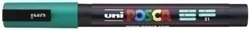 ROTULADOR UNI-BALL  284752000 POSCA NO PERM. 0,9 (PC-3M) 0,9 (PC-3M) VERDE