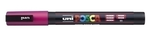 MARCADOR UNI-BALL 264036000 T.OPACA NO PERM. UNI POSCA 0,9 (PC-3M) FUCSIA