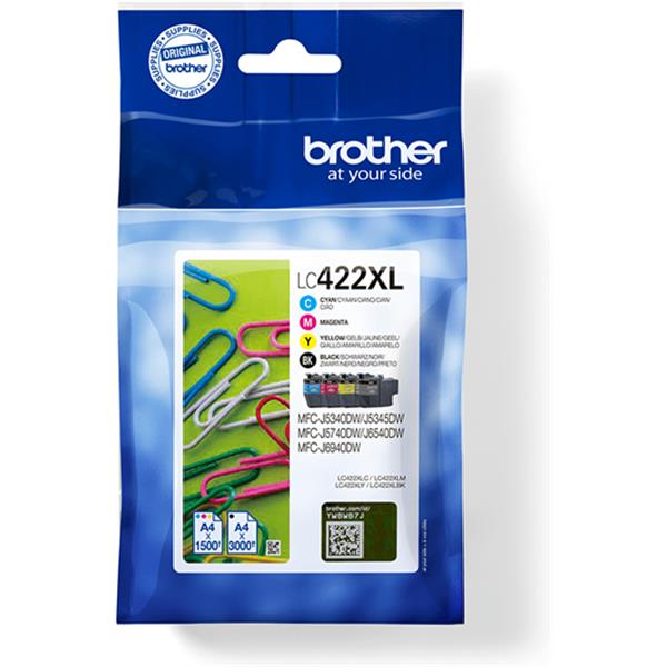 CARTUCHO BROTHER LC-422XLVAL PACK 4