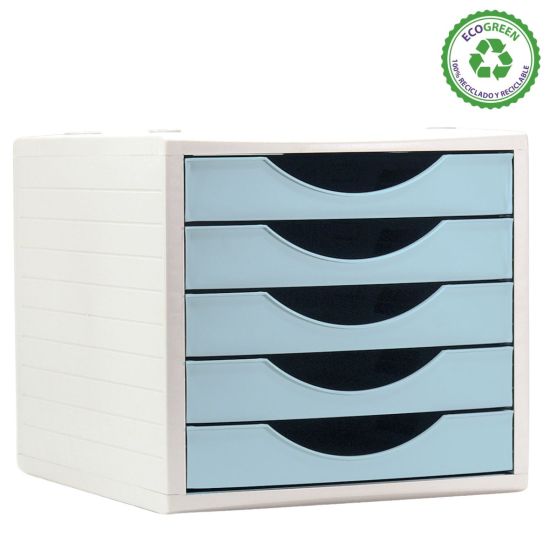 MODULO A.2000 4005AZPS ECOGREEN ARCHIVOTEC SOSTENIBLE 5 CAJONES AZUL PASTEL