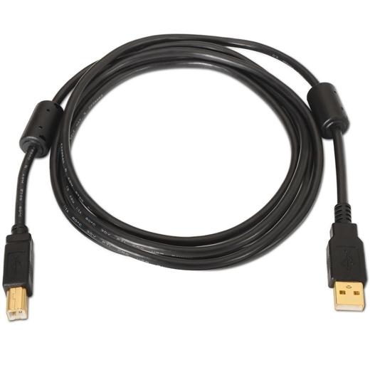 CABLE AISENS A101-0011 USB 2.0 IMPRESORA ALTA CALIDAD CON FERRITA TIPO A/M - B/M NEGRO 5,0M