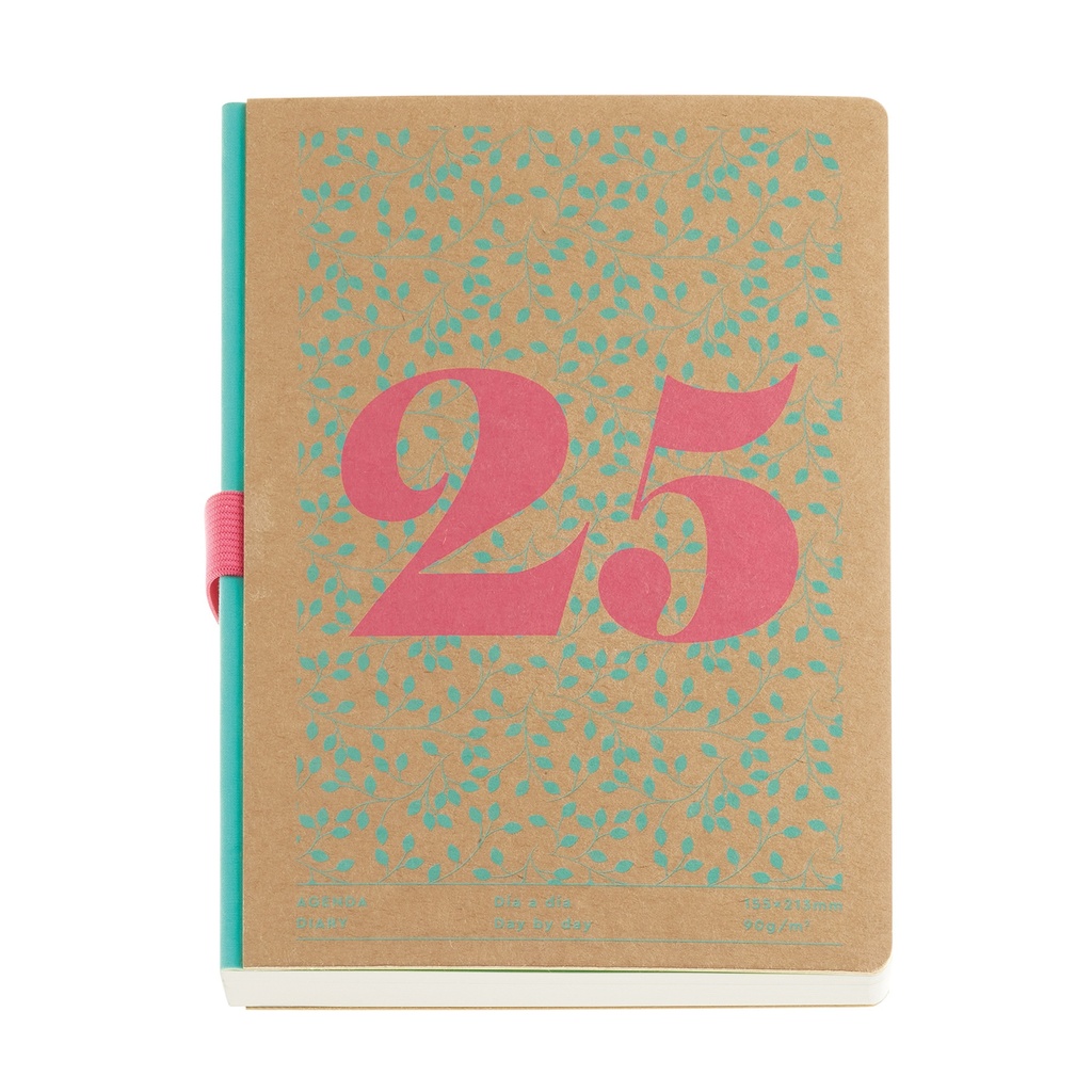 AGENDA MR34280 PLUS S/V KRAFT HOJAS BASICS 25