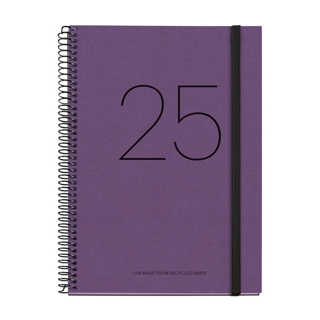 AGENDA MR34462 ESPIRAL PLUS S/V-CAT RECY.PURPURA 25